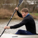 Load image into Gallery viewer, Férfi hosszú ujjú, Tecnostretch™ Performance evezős aláöltözet - Fekete, evezés közben
