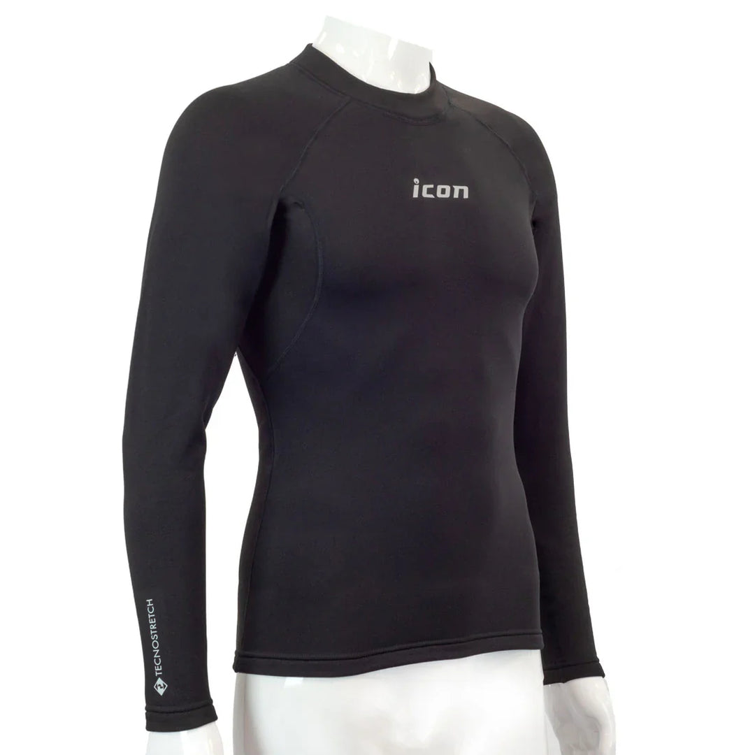 Férfi hosszú ujjú, Tecnostretch™ Performance evezős aláöltözet - Fekete, oldalról